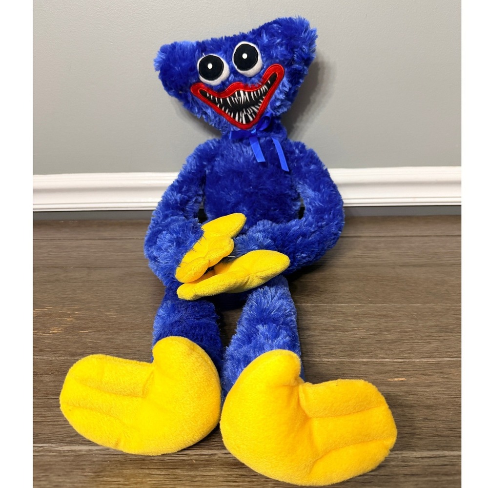 Poppy Playtime Huggy Wuggy Blue Monster Plush Horror Game Stuffed Toy